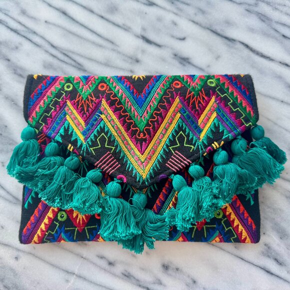 🇲🇽 - [Unmarked] : Embroidered Clutch Bag - Picture 1 of 5
